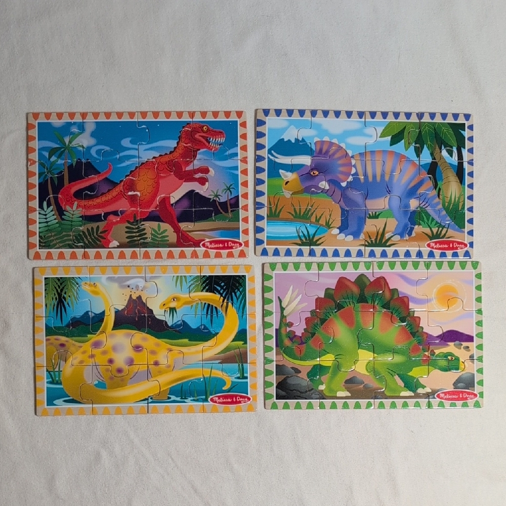 Melissa And Doug Dinosaur Wooden Jigsaw Puzzles
